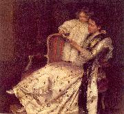 Osborne, Walter Mrs. Noel Guinness and her Daughter, Margaret china oil painting artist